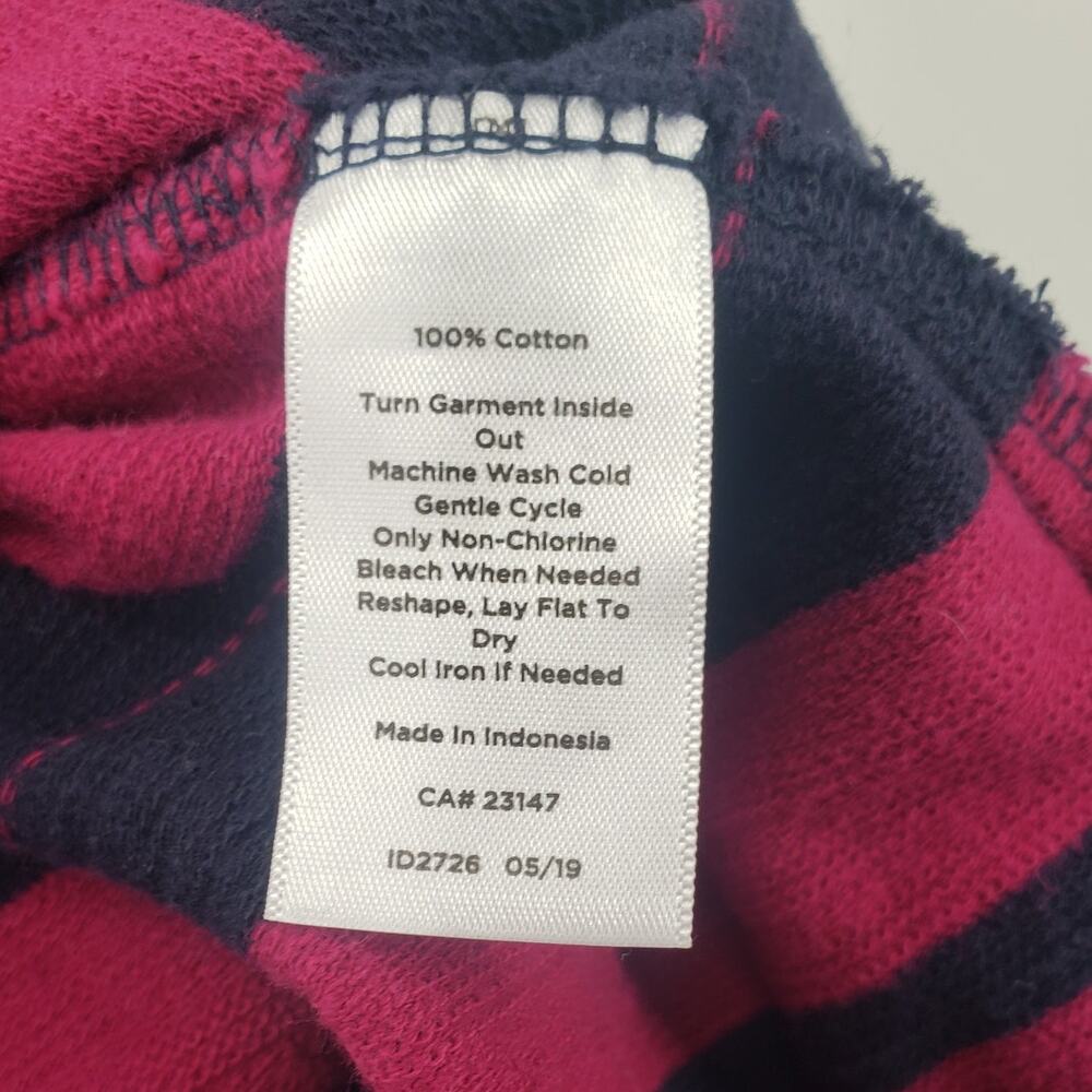 TALBOTS Pink and Navy Blue Striped Cotton 3/4 Sleeve Top Womens Petite Size SP - Picture 4 of 4